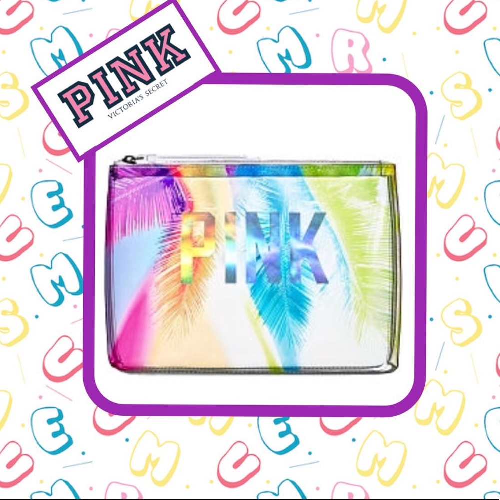 NEW VS PINK Palm Print Pouch